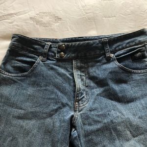 Harley Davidson ladies flare jeans with snap legs